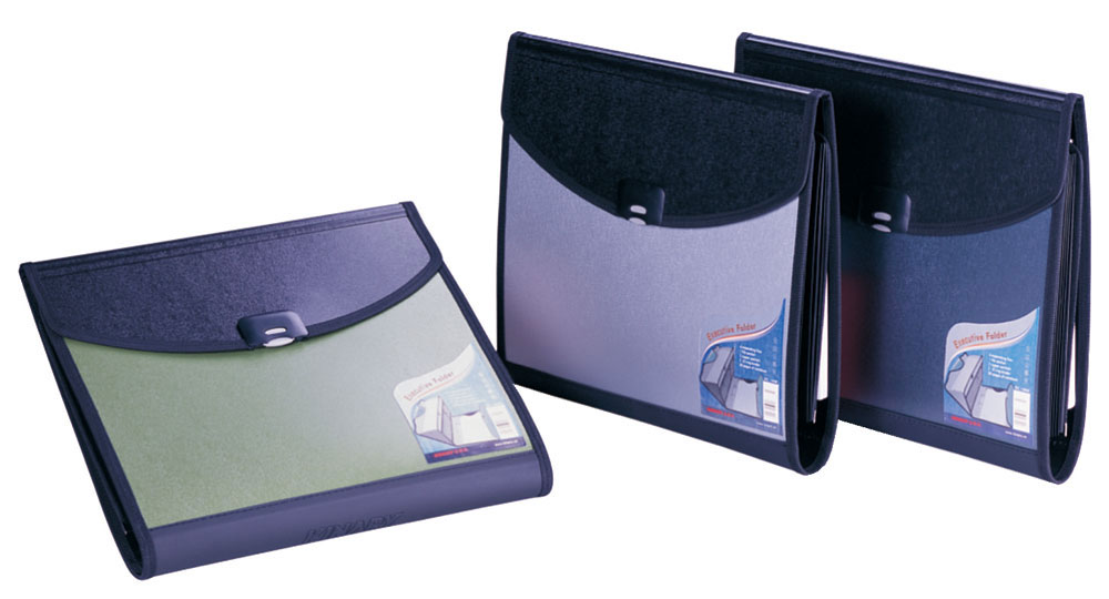 236548-EC Mapa poslovna pvc A4 2R, 6 preg.+ blok, KINARY DC1008 plava P1/20