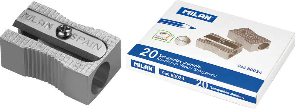 236622-EC Šiljilo metalno 1 rupa četvrtasto MILAN alu 80034 P20/400