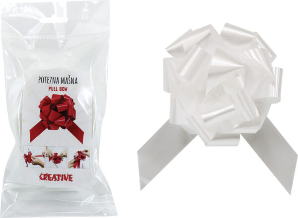 236697-EC Mašna potezna 31mm mat bijela 2 kom bls P2/1