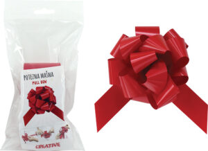 236703-EC Mašna potezna 50mm mat crvena 2 kom bls P2/1