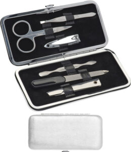 236805-EC Manikir set 6-dijelni ELEGANT bijeli, umjetna koža P12