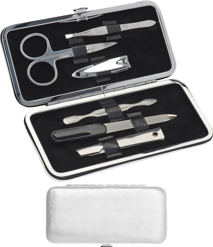 236805-EC Manikir set 6-dijelni ELEGANT bijeli, umjetna koža P12