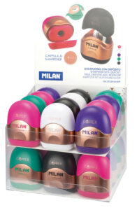 236987-EC Šiljilo plastično 1 rupa s kućištem MILAN CAPSULE Copper P24/288