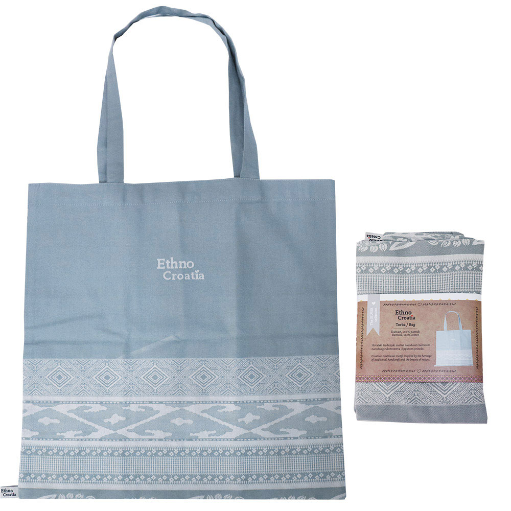 236998-EC Torba pamučna Ethno Croatia 40x45 SILVER P60