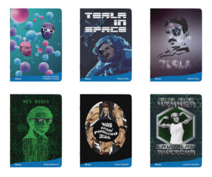 Bilježnica A4/K kvadratići s memom Karbon mix