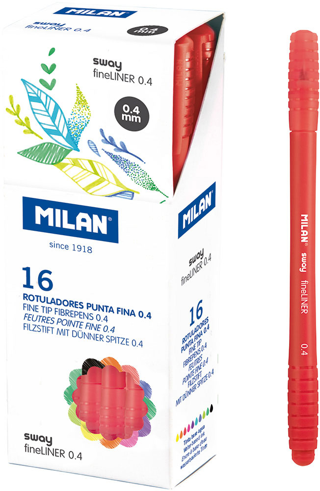 237226-EC Flomaster fineliner MILAN 0,4 SWAY crveni P16/672