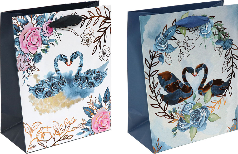 237305-EC Vrećica M svakodnevna hearts hot stamp folija mat sort 18x23x10 71054 P12/144