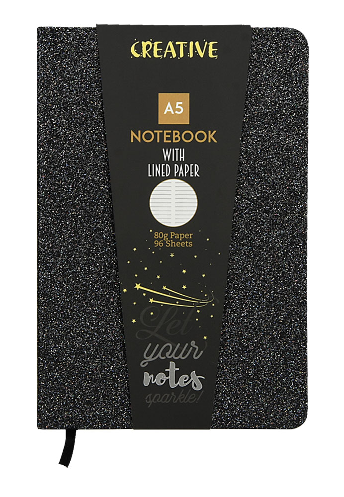 237749-EC Notes CREATIVE A5 GLITTER sa šljokicama sort 96L 52946 P10/30