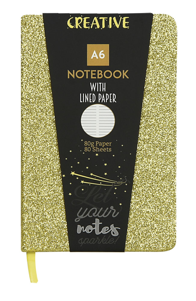 237750-EC Notes CREATIVE A6 GLITTER sa šljokicama sort 80L 52947 P10/60