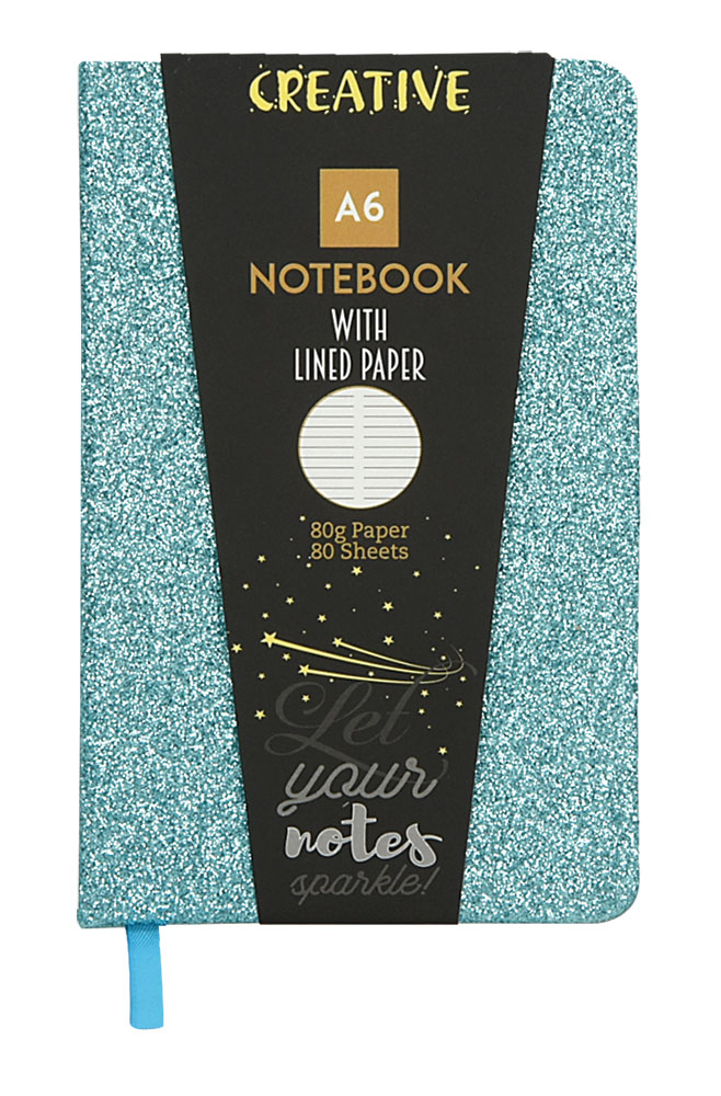 237750-EC Notes CREATIVE A6 GLITTER sa šljokicama sort 80L 52947 P10/60