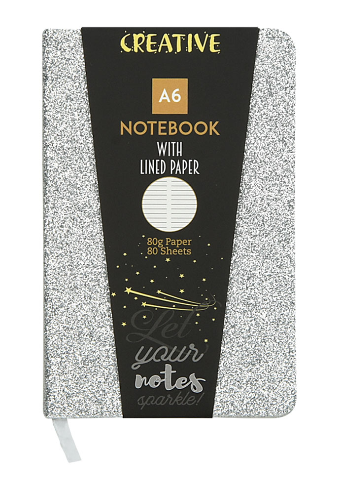 237750-EC Notes CREATIVE A6 GLITTER sa šljokicama sort 80L 52947 P10/60