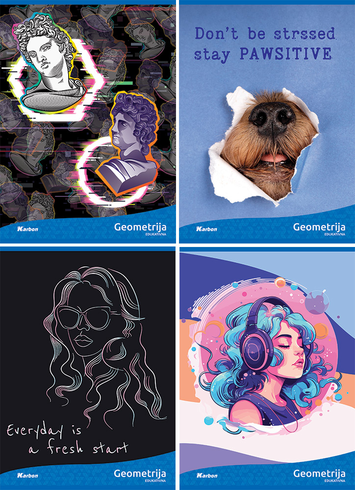 237947-EC Bilježnica Geometrijska KARBON MIX CURE  P20/160