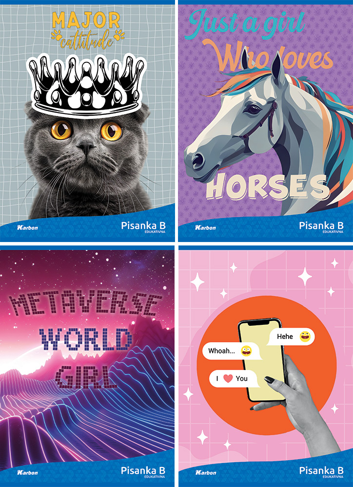 237956-EC Bilježnica Pisanka B KARBON MIX CURE  P20/160