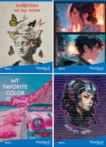 237958-EC Bilježnica Pisanka D KARBON MIX CURE  P10/60