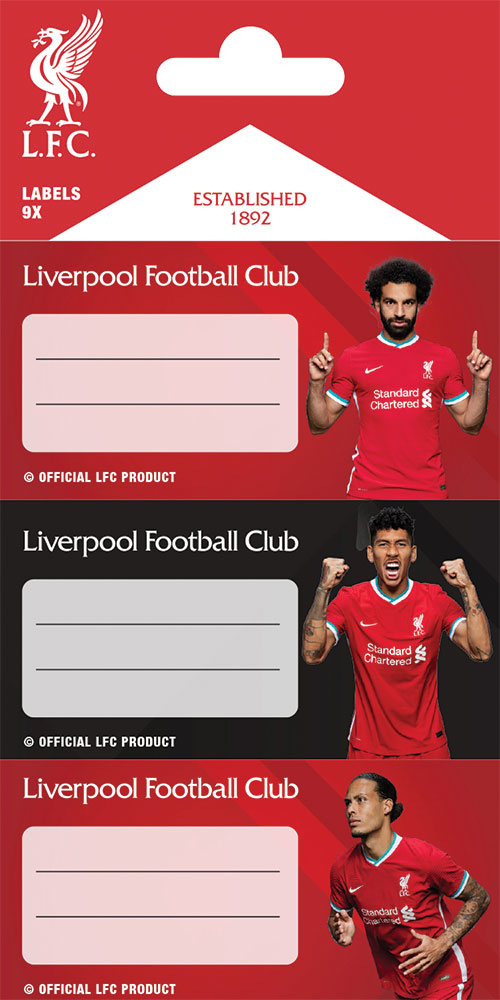 238100-EC Naljepnice za bilježnice LIVERPOOL 9 kom.  63411 bls P100/1000