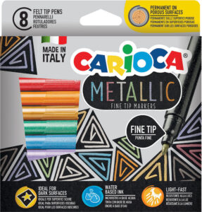 238118-EC Flomasteri  8/1 CARIOCA Metallic 43162 P24