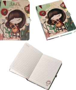 238644-EC Dnevnik/spomenar B6 s lokotom Anekke 128 str. 100g P16/32