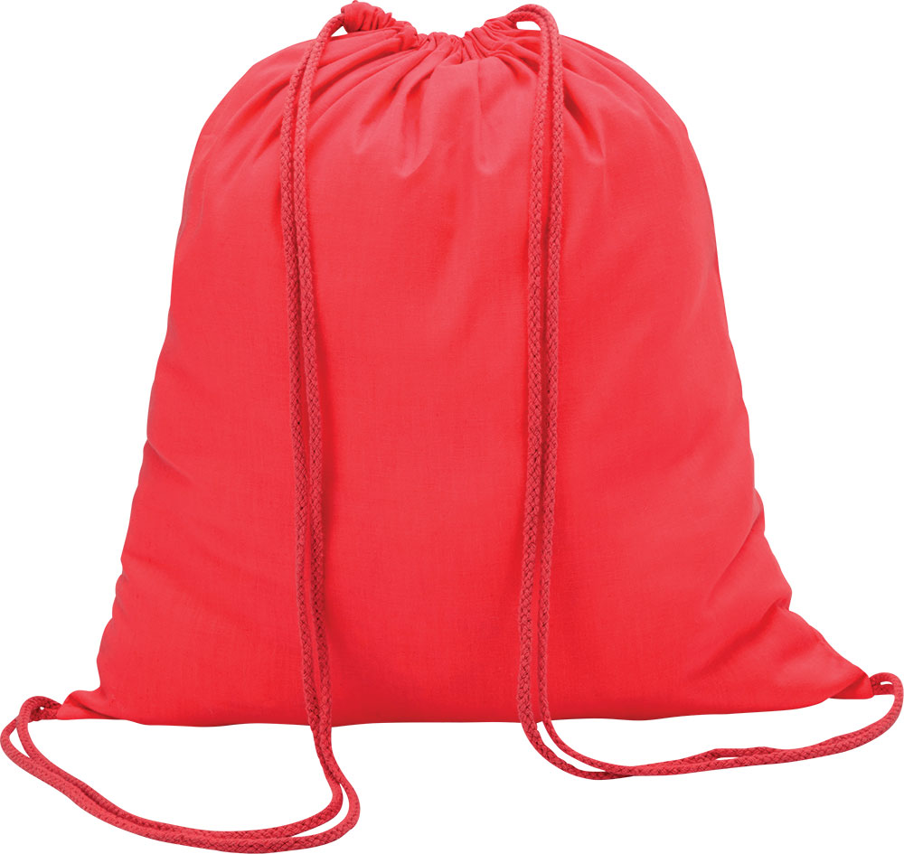 238731-EC Vrećica sa vezicom pamučna Color crvena 37x41 cm 100g/m2 P200