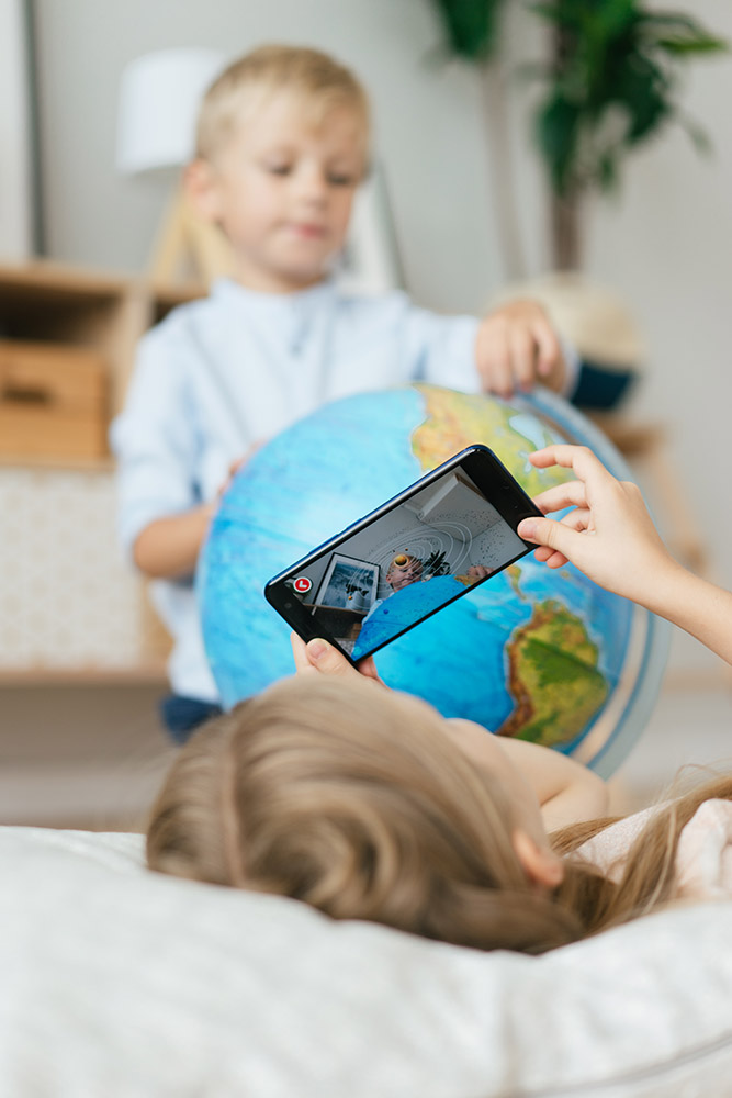 238756-EC Globus 25cm Alaysky's reljefni LED svijetlo, HRV noćna mapa svijetla, IQ App P4