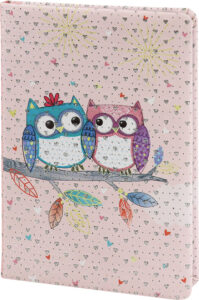 238847-EC Notes CREATIVE A5 Owls od umjetne kože sa glitterima P60 NETTO