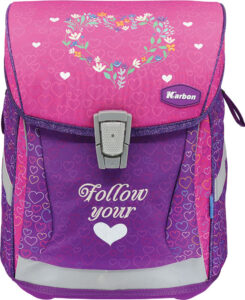 Prvoškolska torba Follow Your Heart Karbon Netto