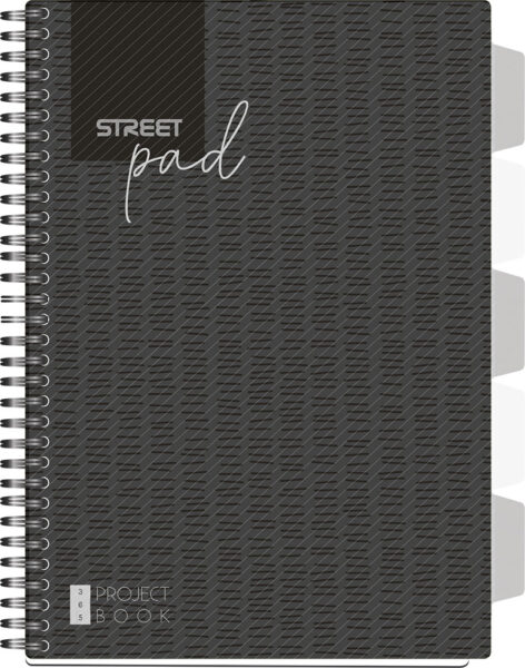239000-EC Blok kolegij A4/D STREET PAD BLACK 100L sa pregradama 67129 P15