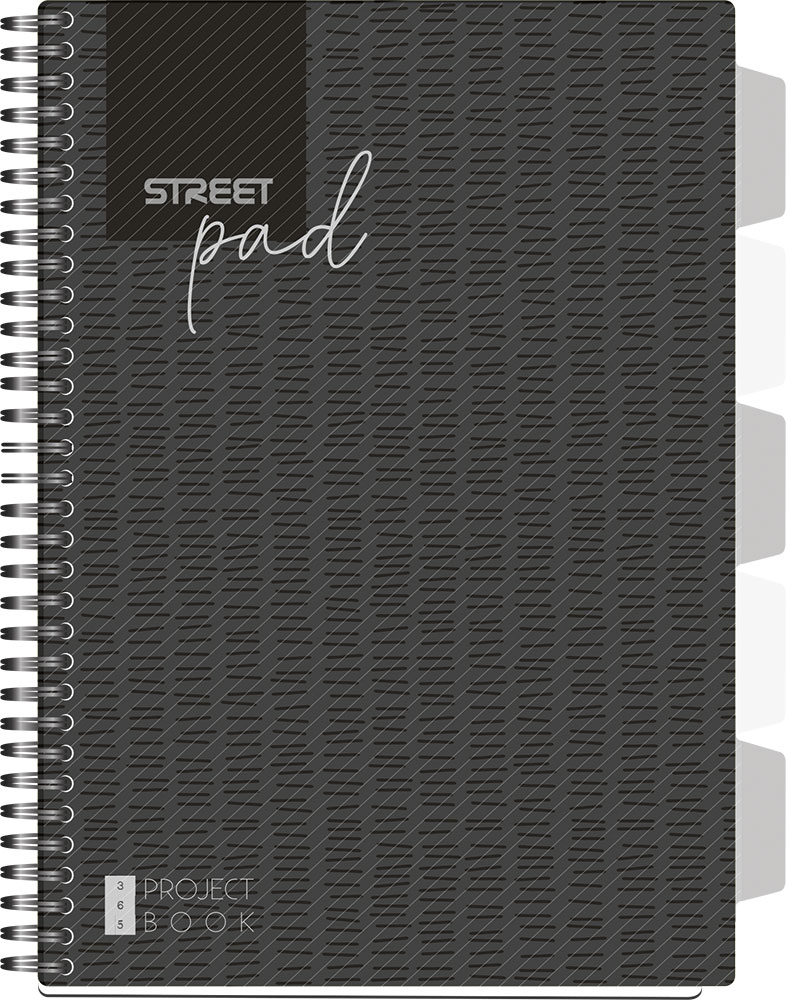 239001-EC Blok kolegij A4/K STREET PAD BLACK 100L sa pregradama 67130 P15