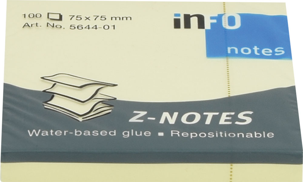 239523-EC Blok samoljepivi 75x75 žuti "Z" blister 100L 22910B P12/120