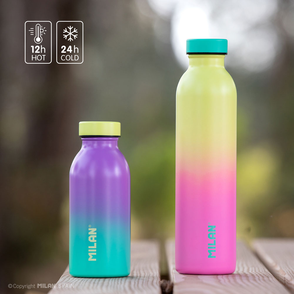 239620-EC Boca za vodu MILAN Sunset zeleno-lila 354ml, isotermalna, nehrđajući čelik P12