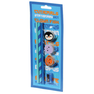 Set šk.pribor 1/7 Sealife (3x olovka, 3x gumica, šiljilo) P72 NETTO