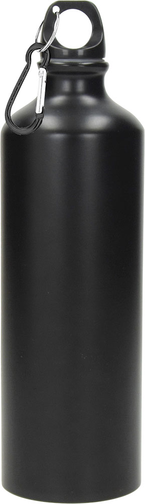 240437-EC Boca za vodu aluminijska Hook 600ml mat s karabinom crna P60