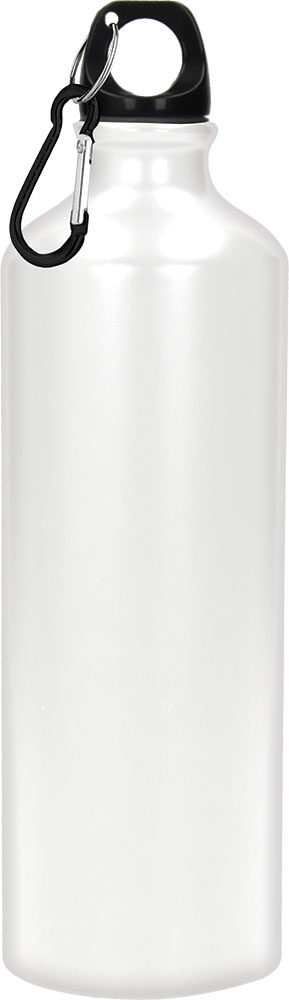 240438-EC Boca za vodu aluminijska Hook 600ml mat s karabinom bijela P60