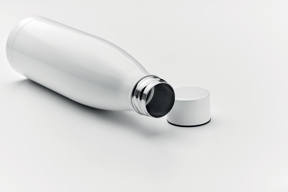 240442-EC Boca za vodu metalna Belo 500ml  bijela, isotermalna