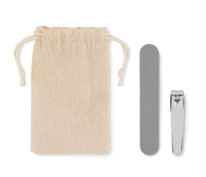 Manikir set Nail-up grickalica i rašpica za nokte u pam. torbici s vezicom