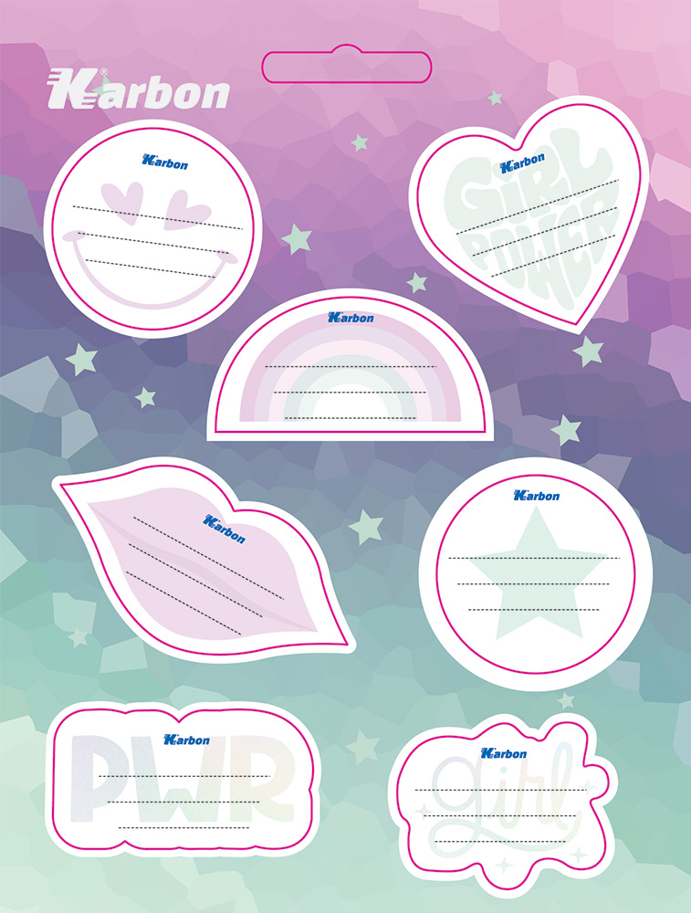 240904-EC Naljepnice za bilježnice KARBON CURE 7 kom P24/240/480