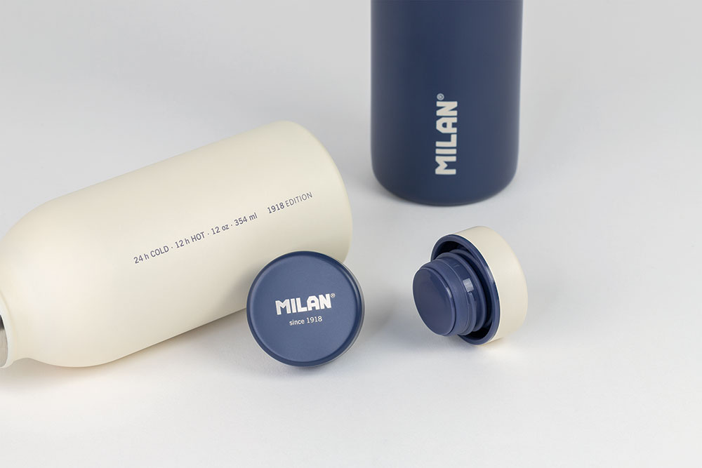 240954-EC Boca za vodu MILAN Serija 1918 bijela 354ml, isotermalna, nehrđajući čelik P12