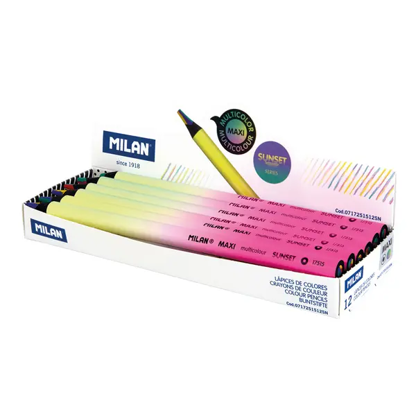 240968-EC Boja drvena 1/1 multicolor maxi MILAN Sunset P12/144/576