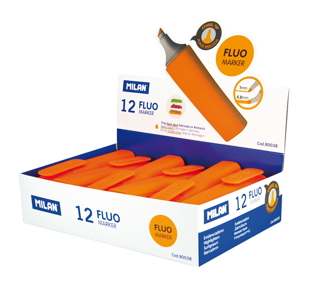 240993-EC Signir MILAN Fluo 4.8mm kosi vrh narančasti P12/432