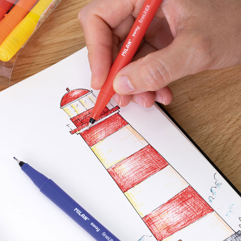 240997-EC Flomaster fineliner MILAN 0,4 SWAY set 10 boja P7/126