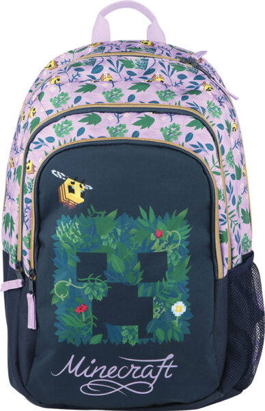 241216-EC Ruksak MINECRAFT Girls 3 zipa 32x44x20 cm P6 NETTO