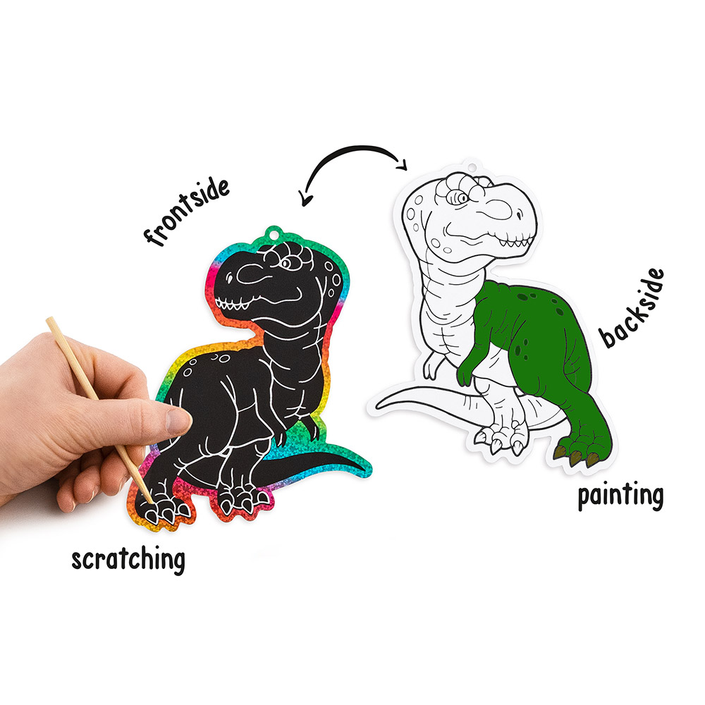 241238-EC Kreativni set DINO viseća dekoracija/papir za grebanje/bojanje 6/1 P12/96 Neto