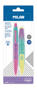 Poklon set kemijska olovka, tehnička olovka 0,7 2B Milan Compact Sunset Netto