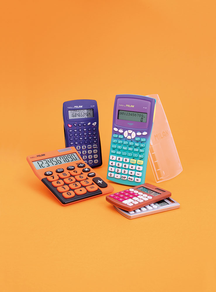 241389-EC Kalkulator MILAN M240 znanstveni Sunset tirkizno-lila bls P10/40