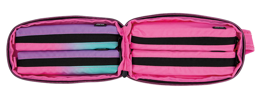 241395-EC Pernica četverostruka sa priborom MILAN Sunset roza P12