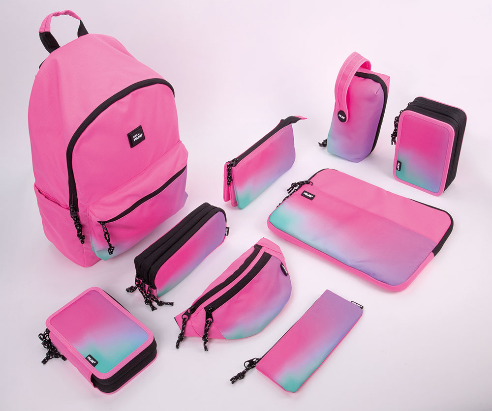 241395-EC Pernica četverostruka sa priborom MILAN Sunset roza P12