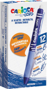 241484-EC Gel pen 0,7 piši-briši CARIOCA Oops Retractable plava 43043/02 P12/288