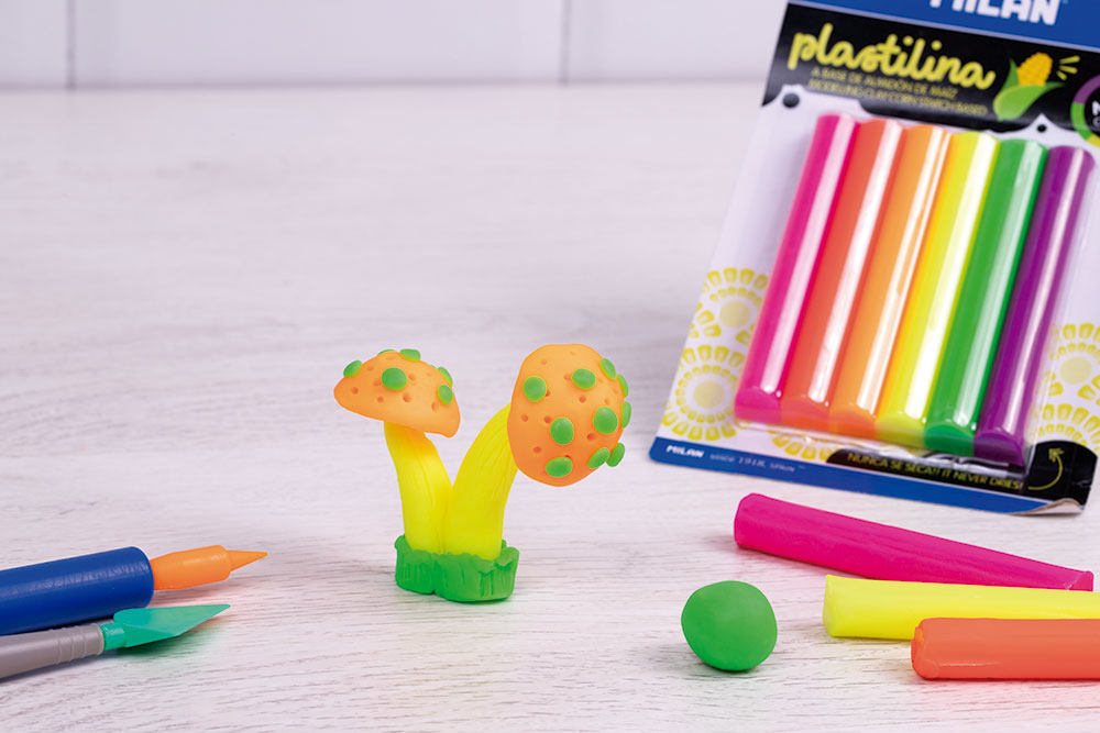 241730-EC Plastelin MILAN Plastilina 6 boja neon 70g bls P12