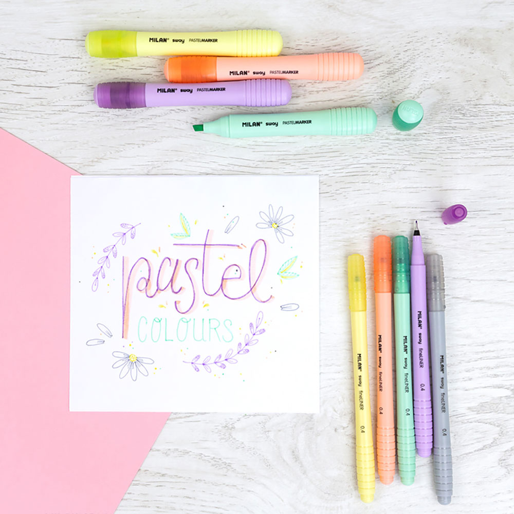 241855-EC Flomaster fineliner MILAN 0,4 SWAY set 5 pastelnih boja P14/252