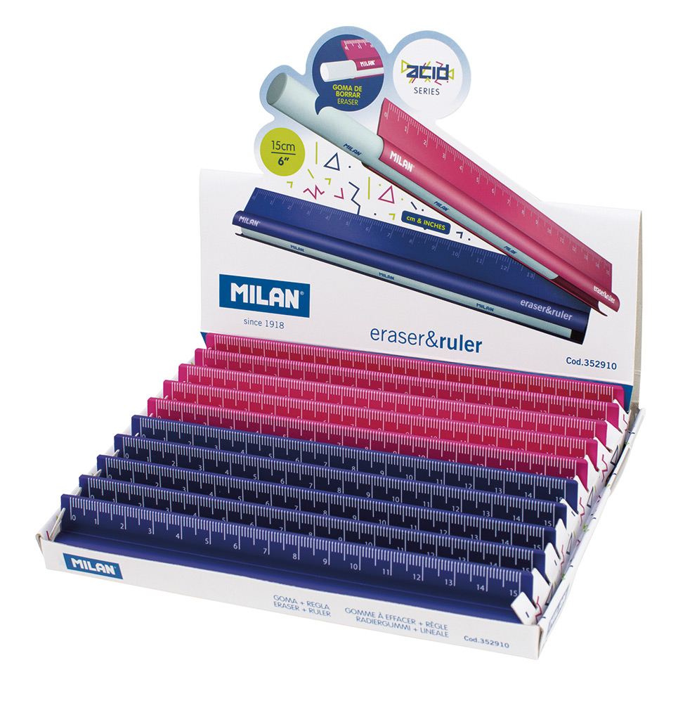 241911-EC Ravnalo 15cm MILAN metalno sa gumicom Acid displej P60/360