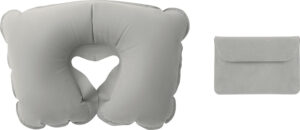 241925-EC Jastuk putni Travel confort sivi baršun, na napuhavanje 18x12cm P100